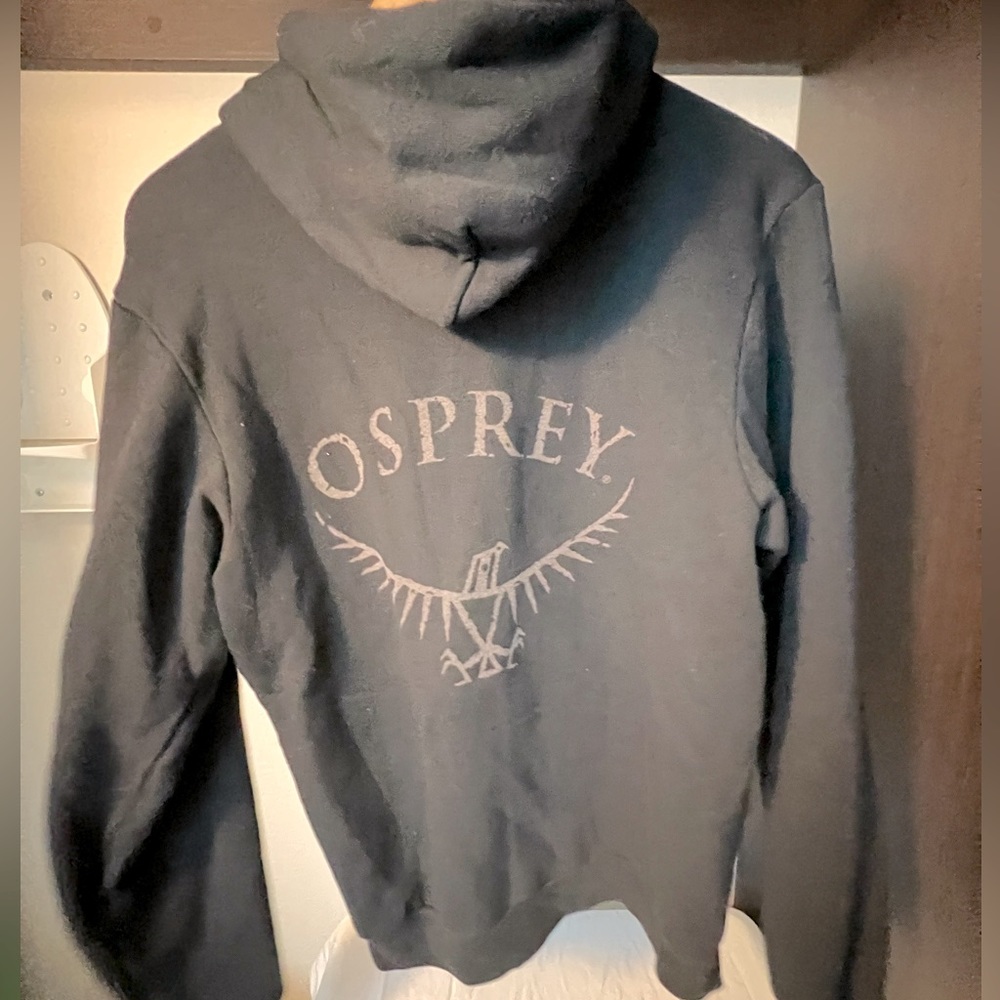 Black Osprey Zip Up Hoodie